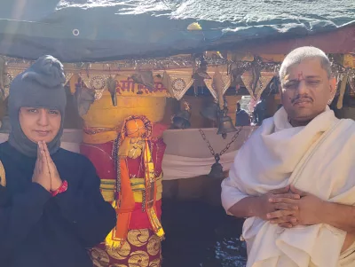 Brahma Kapal ghat on the banks of Alaknanda River, Badrinath