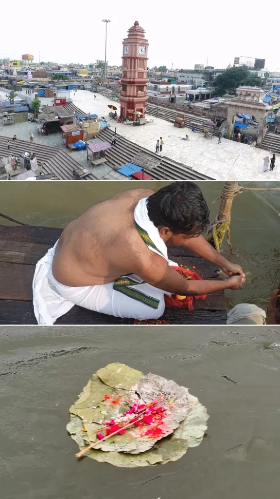 Tarpan mantras recitation during pitru tarpan ceremony