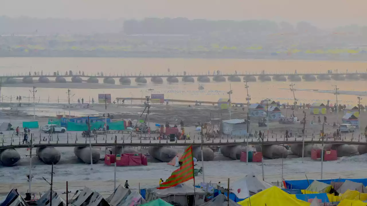 The Triveni Sangam at Prayagraj where ancestral rites are performed